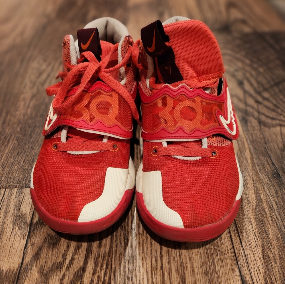 Nike KD Trey 5 X Red‎ Ember Glow Coconut Boys size 7 Basketball Shoes